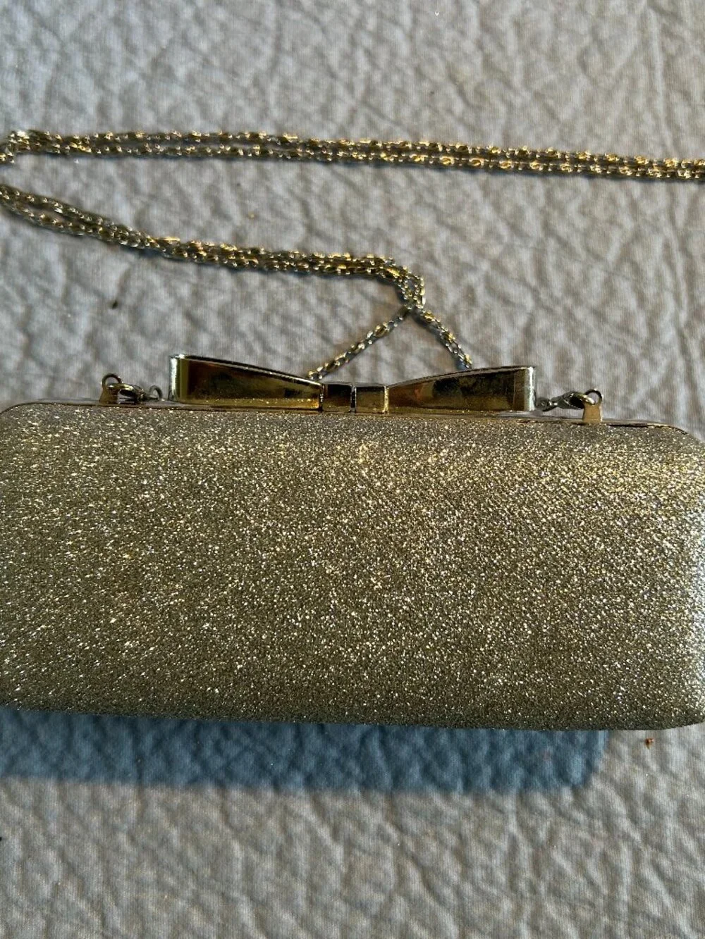 Camille Silver Colored Clutch